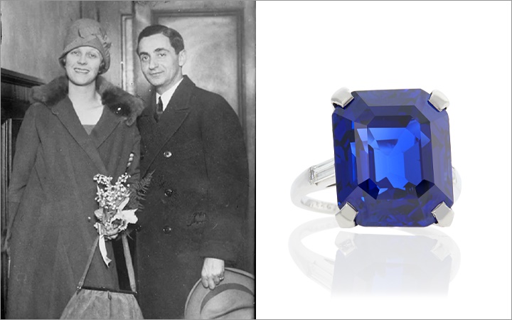 The Ellin and Irving Berlin Sapphire and Diamond Ring 