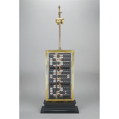 Lot 277 - 20th Century Design Abacus Lamp Painted wood...