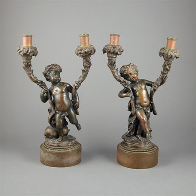 Lot 554 - Pair of Transitional Louis XV/XVI Style...