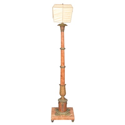 Lot 547 - Empire Style Bronze Mounted Marble Floor Lamp...