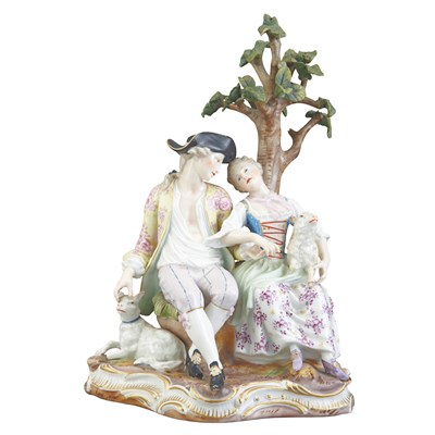 Lot 493 - Meissen Porcelain Figural Group Late 19th...
