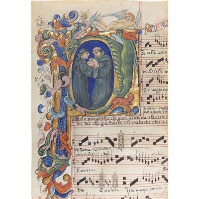 Lot 106 - [MANUSCRIPT] Two large cuttings in the manner...
