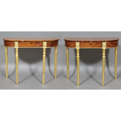 Lot 239 - Pair of George III Parcel Gilt Mahogany...