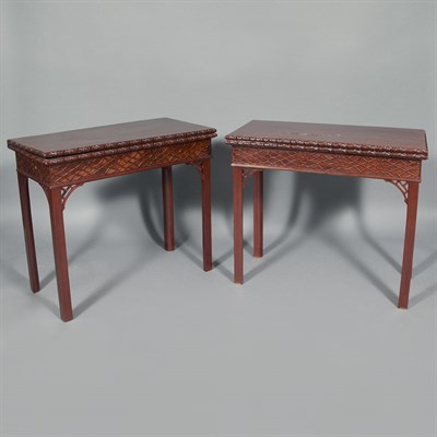 Lot 233 - Pair of George III Mahogany Concertina Action...