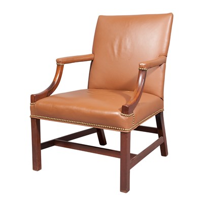 Lot 238 - George III Leather Upholstered Mahogany...