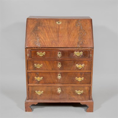 Lot 325 - George III Walnut Slant Front Desk Height 39...