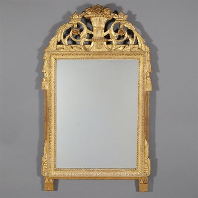 Lot 210 - Louis XVI Style Gilt-Wood Mirror Height 37...