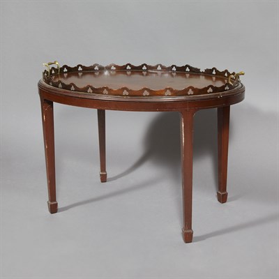 Lot 223 - Group of Four English Style Mahogany Tray Top...