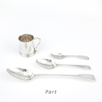 Lot 227 - Group of Silver Flatware 18th/ 19th Century...