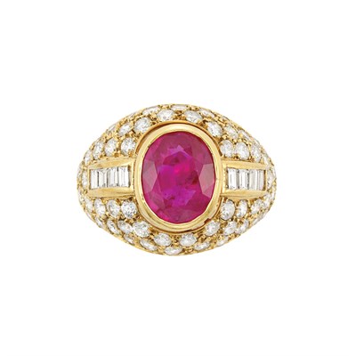Lot 295 - Gold, Ruby and Diamond Ring