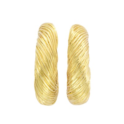 Lot 171 - Pair of Gold Hoop Earrings, Kutchinsky