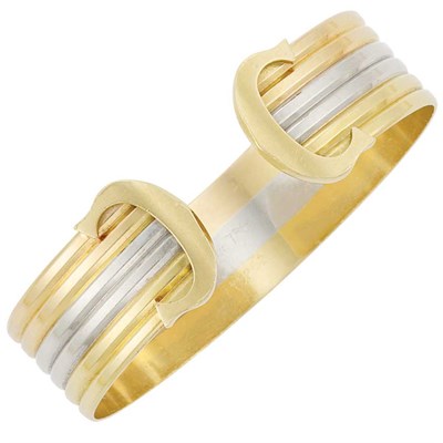 Lot 2 - Tricolor Gold Bangle Bracelet, Cartier