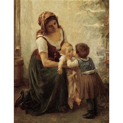 Lot 2 - Timoleon Marie Lobrichon French, 1831-1914...