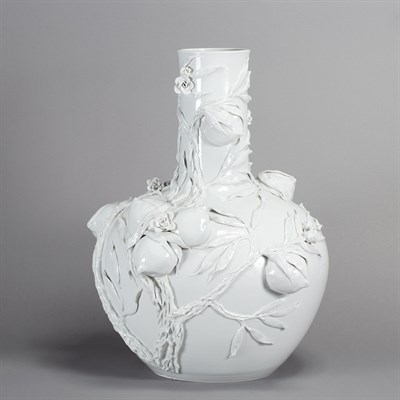 Lot 623 - Chinese White Glazed Porcelain Vase Height 24...