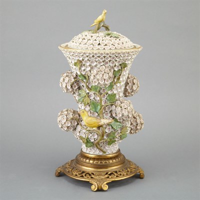 Lot 535 - Meissen Gilt-Metal Mounted Porcelain...