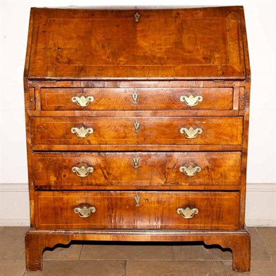 Lot 316 - George III Walnut Slant Front Desk Height 41...