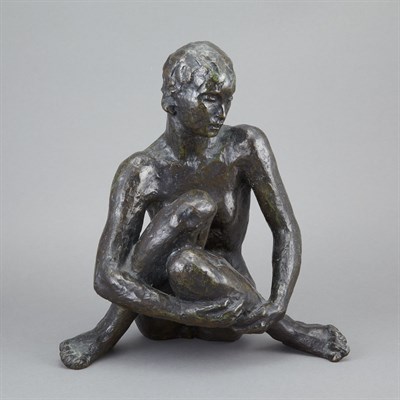 Lot 234 - Bronze Figure of a Nude Titled Sitzende After...