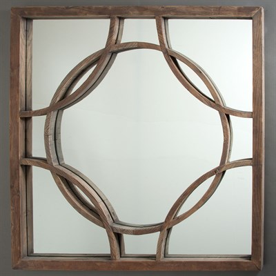 Lot 238 - 21st Century Design Rustic Wood Mirror 39 1/4...