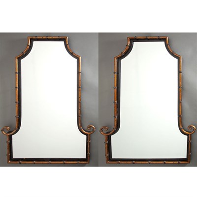 Lot 219 - Pair of Regency Style Chinoiserie Black and...