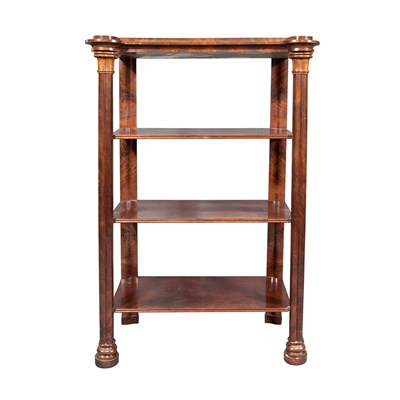 Lot 552 - American Mahogany Four-Tier Etagere Height 50...