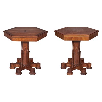 Lot 256 - Pair of Gothic Revival Style Mahogany and...