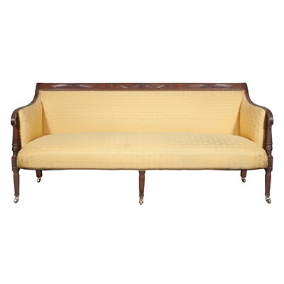 Lot 256 - Federal Mahogany Upholstered Settee In the...