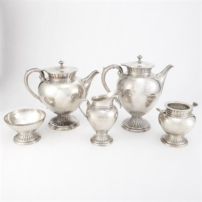 Lot 402 - Mexican Sterling Silver Tea and Coffee Service...