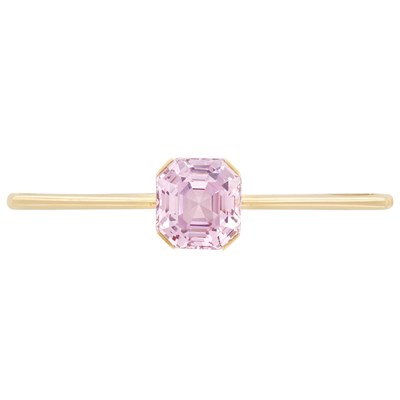 Lot 312 - Antique Gold and Pink Spinel Bar Pin
