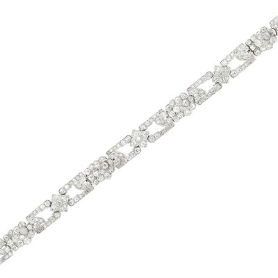 Lot 426 - Platinum and Diamond Bracelet
