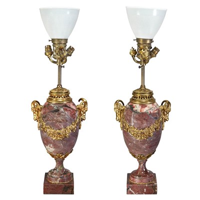 Lot 451 - Pair of Louis XVI Style Gilt-Metal Mounted...