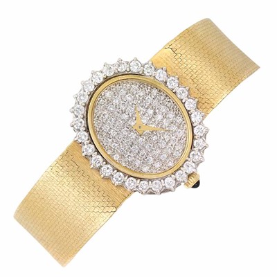 Lot 335 - Gold and Diamond Wristwatch