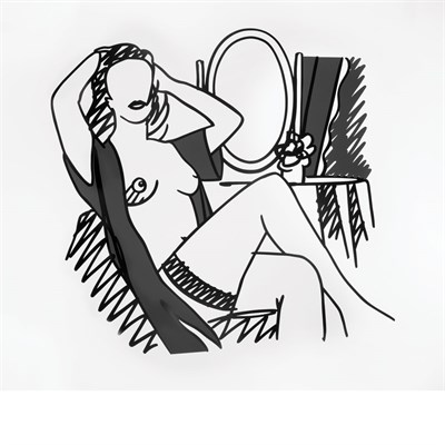 Lot 212 - Tom Wesselmann NUDE AND MIRROR Screenprint...