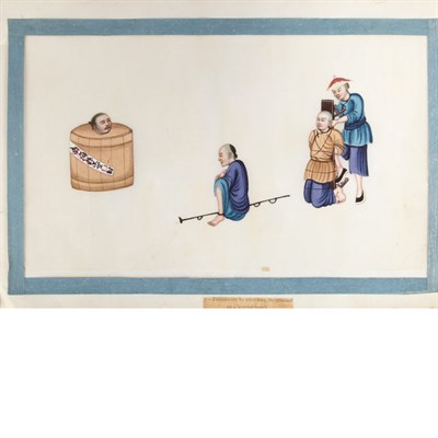 Lot 111 - [CHINESE PAINTING] Group of seven 19th century...