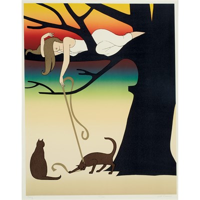 Lot 5 - Will Barnet (1911-2012) PLAY; CAT AND CANARY...