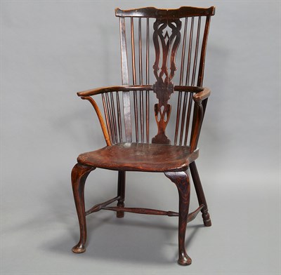 Lot 593 - English Windsor Various Woods Armchair 18th...