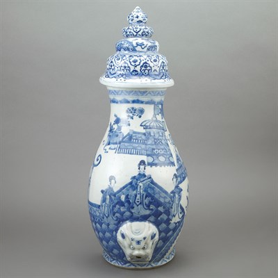Lot 336 - Chinese Export Blue and White Porcelain Lavabo...