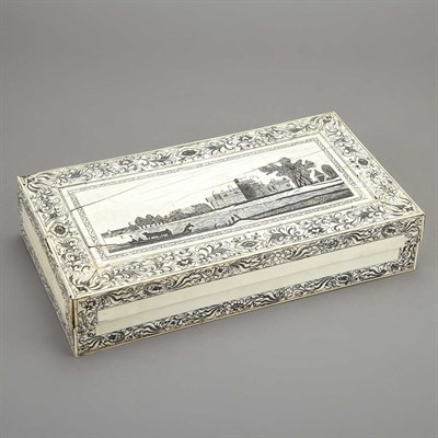 Lot 623 - Anglo Indian Vizagapatam Penwork and Ivory Box...
