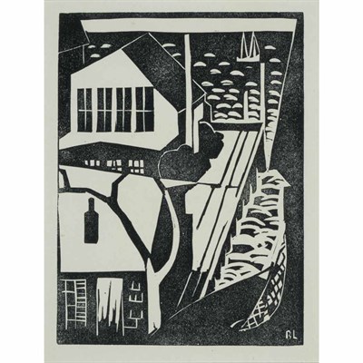 Lot 72 - Blanche Lazzell (1878-1956) MY STUDIO Woodcut,...