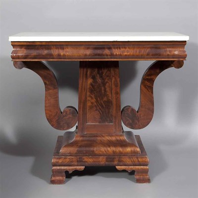 Lot 267 - American Restauration Marble Top Console Circa...