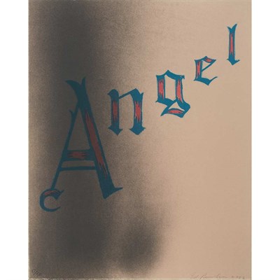 Lot 163 - Ed Ruscha (b. 1937) ANGEL Color lithograph,...