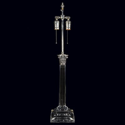 Lot 396 - Baccarat Style Silver Plate Mounted Cut Glass...