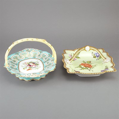 Lot 389 - English Porcelain Basket Flight, Barr & Barr,...