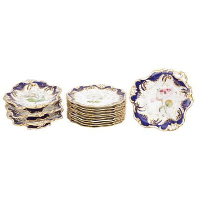 Lot 415 - English Porcelain Dessert Service Davenport,...