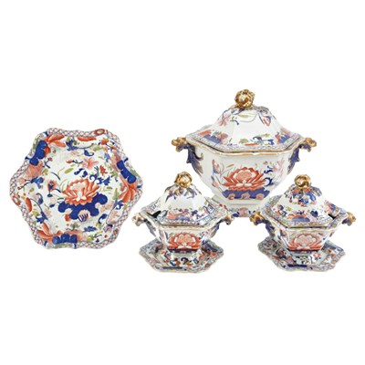 Lot 416 - Set of Mason's Imari Palette Ironstone Tureens...