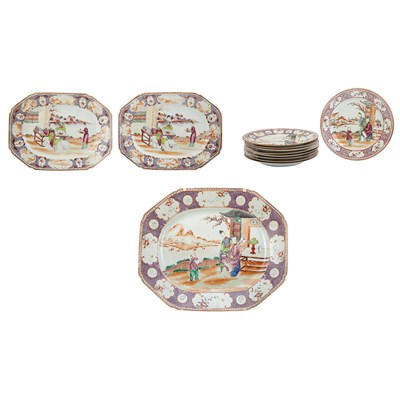 Lot 331 - Chinese Export Famille Rose Porcelain Partial...