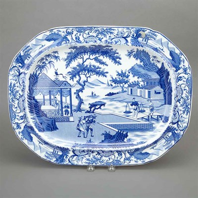 Lot 286 - English Transfer Decorated Pottery Platter...