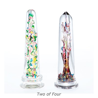 Lot 571 - Group of Four Glass Columnar Paperweights...