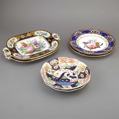 Lot 289 - Pair of Derby Imari Palette Porcelain Dishes...