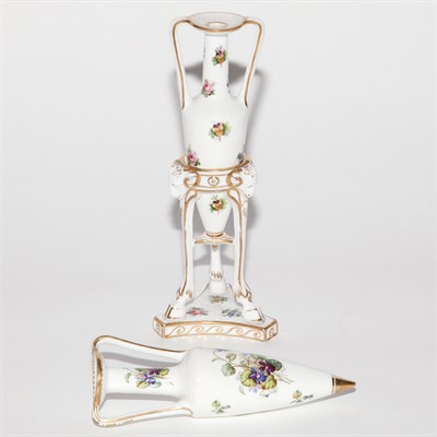 Lot 340 - English Porcelain Miniature Amphora on Stand...