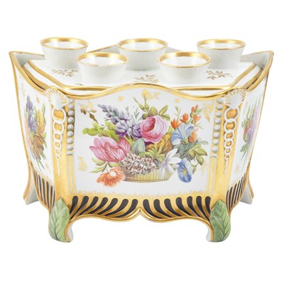 Lot 366 - French Porcelain Bough Pot 19th Century Of...